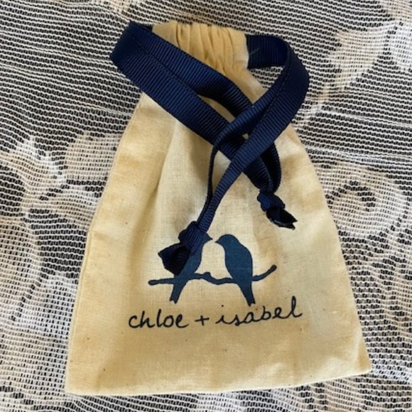 Chloe + Isabel Jewelry Drawstring Pouch w/Love Bird Print - Picture 1 of 12